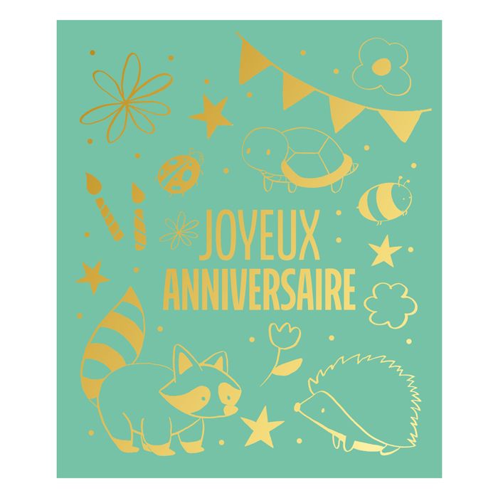 CARTE JOYEUX ANNIV ENFANT 2024 10X12CM