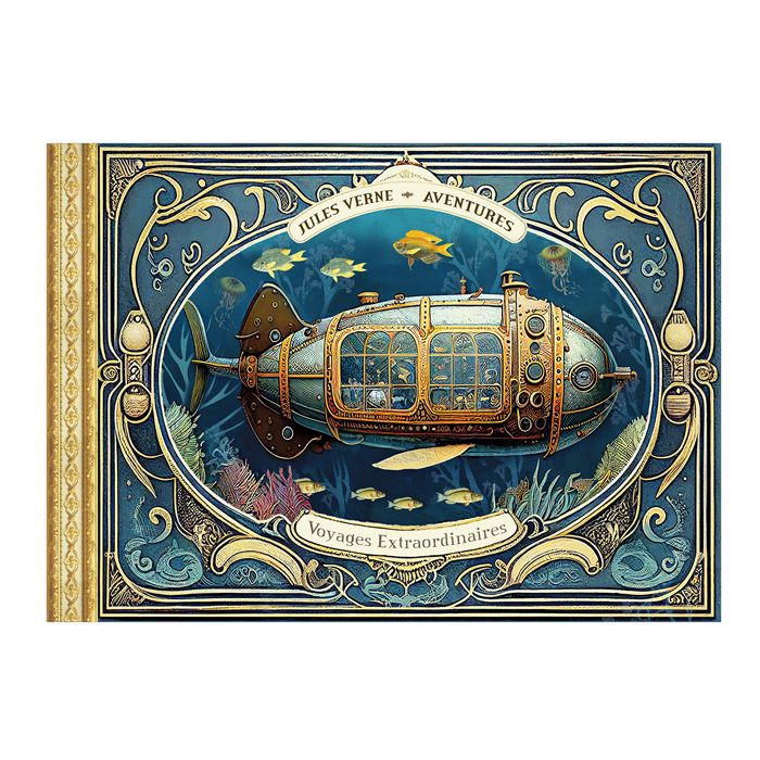 CAHIER ILLUSTRE JULES VERNE 21X15 CM
