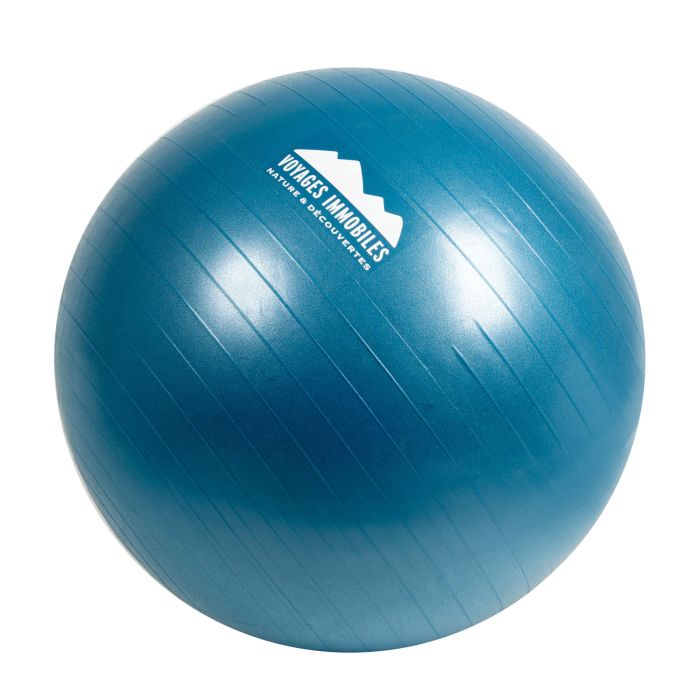BALLON YOGA BLEU AVEC POMPE