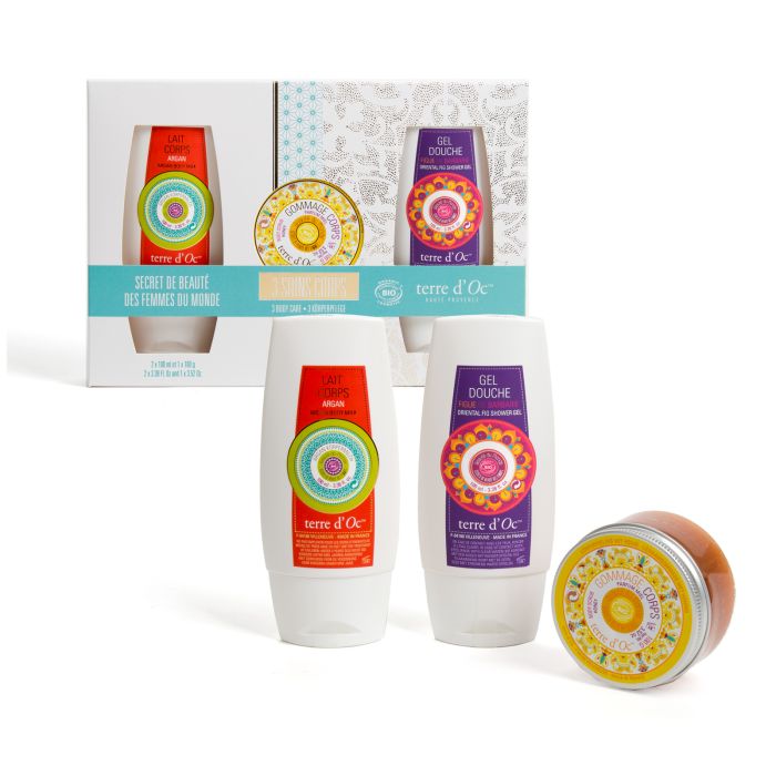 COF 3 SOINS DOUCHE GEL/GOMMAGE/LAIT