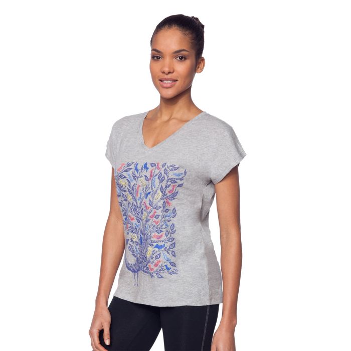 T-SHIRT T.S GRIS CHINE "ARBRE DE VIE"