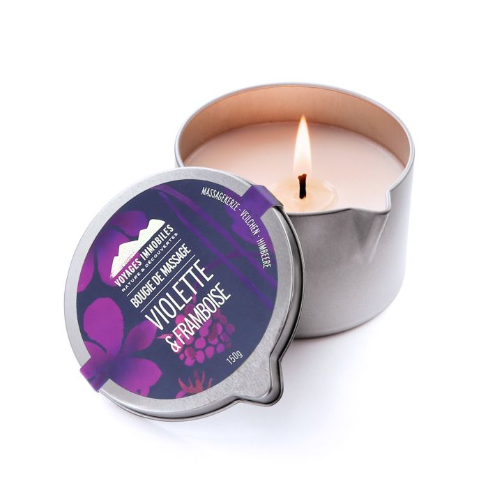 BOUGIE DE MASSAGE VIOLETTE - FRAMBOISE