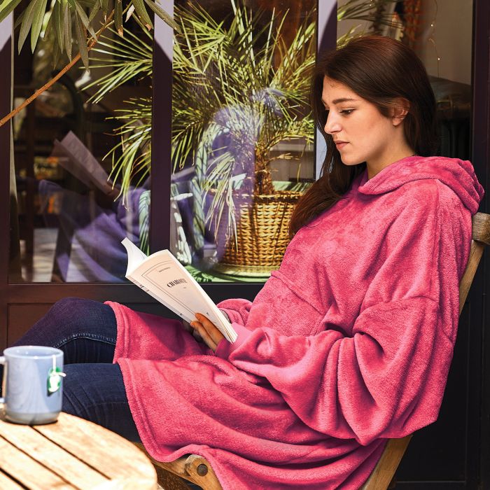 PONCHO COCOON ROSE