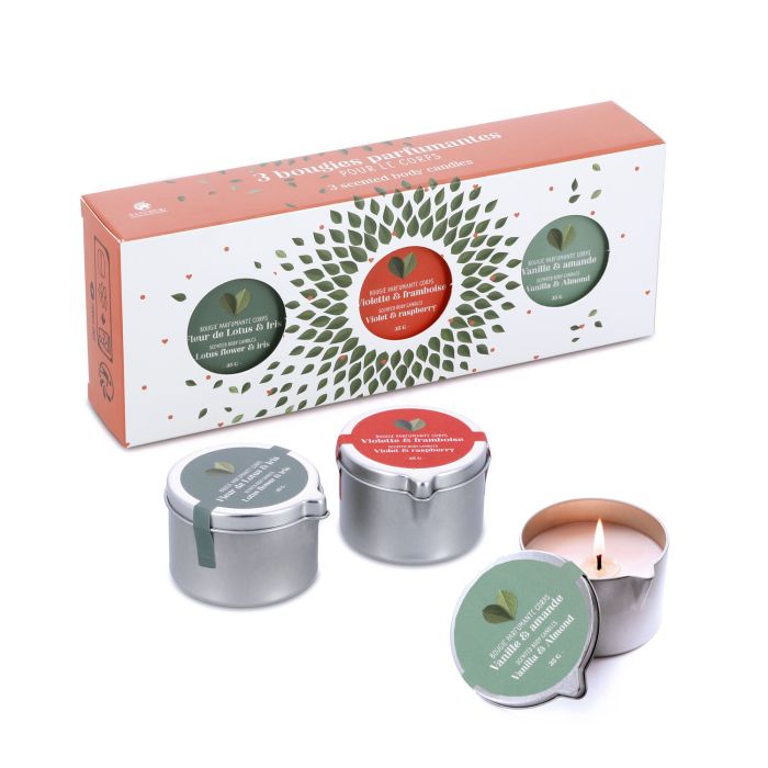 3 BOUGIES PARFUMANTES POUR LE CORPS