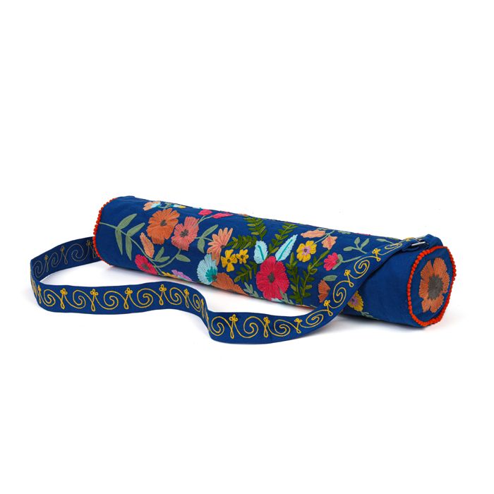 SAC YOGA BRODE BLEU