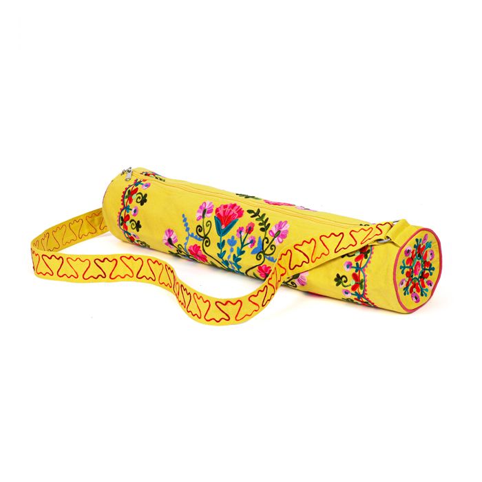 SAC YOGA BRODE JAUNE