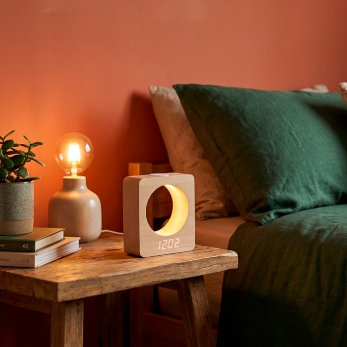 REVEIL BOIS LED SIMULATEUR AUBE