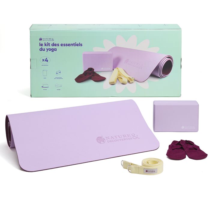 KIT YOGA TAPIS BRIQUE SANGLE SOCKS