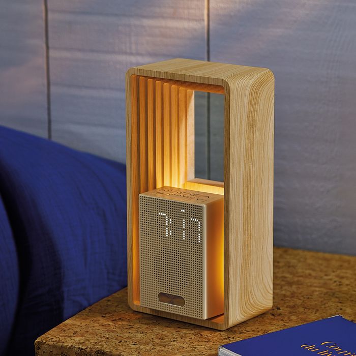 REVEIL LUMIERE RECTANGULAIRE EFFET BOIS