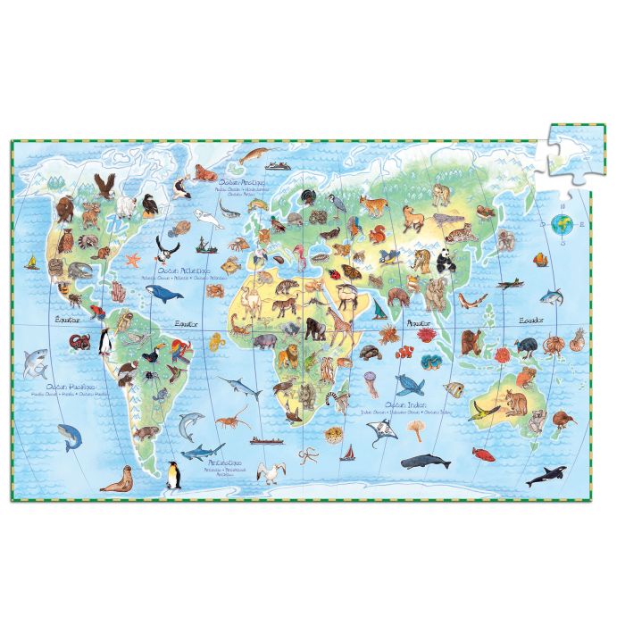 PUZZLE ANIMAUX DU MONDE 100 PCS