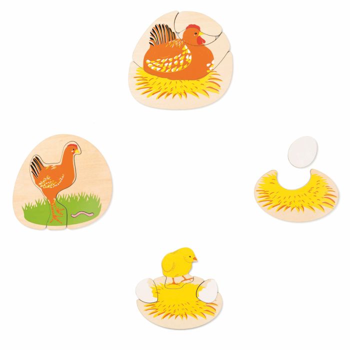PUZZLES CYCLE DE VIE POULE MONTESSORI
