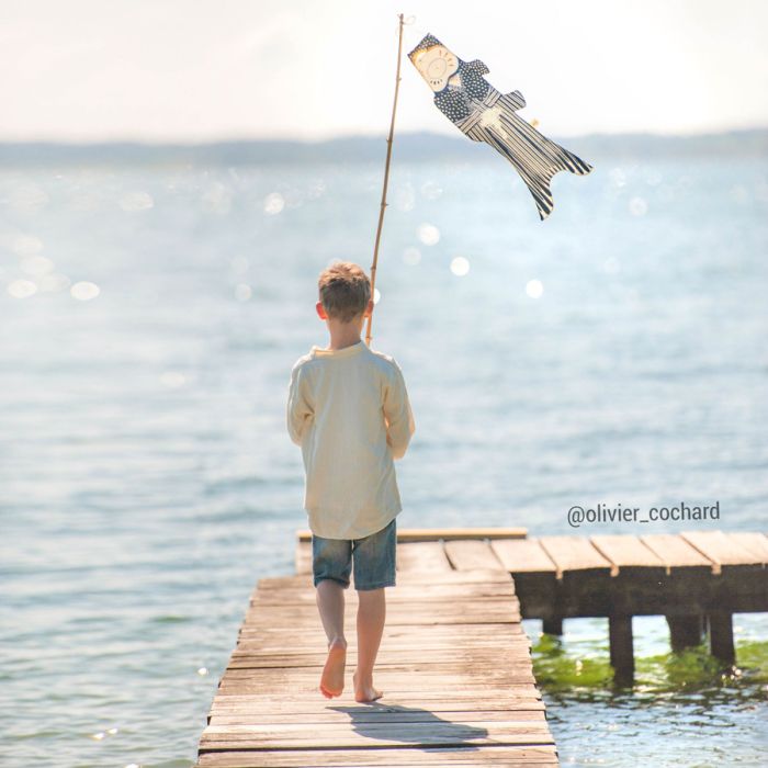 KOINOBORI KIMONO BLEU MARINE