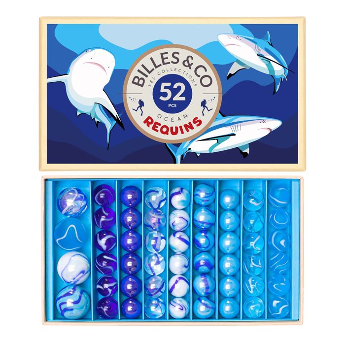 COFFRET DE BILLES REQUIN