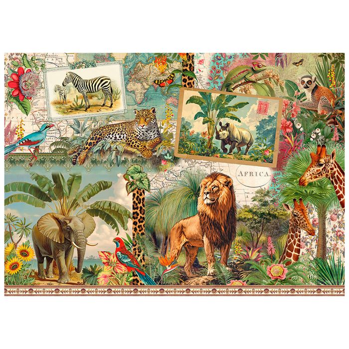 COFFRET ROND PUZZLE ANIMAUX
