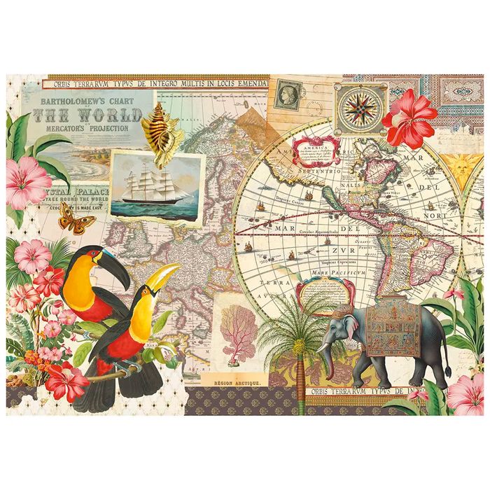 COFFRET ROND PUZZLE MAPPEMONDE
