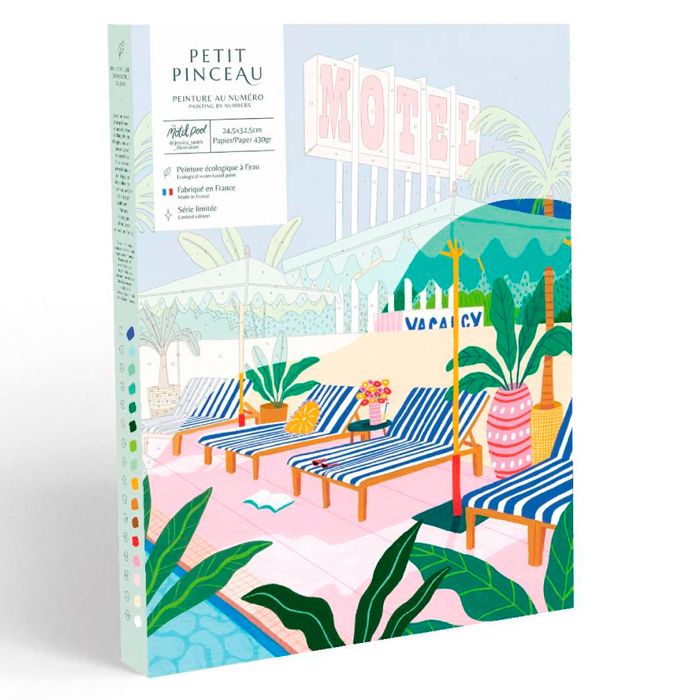 PEINTURE AU NUMERO PISCINE DU MOTEL  