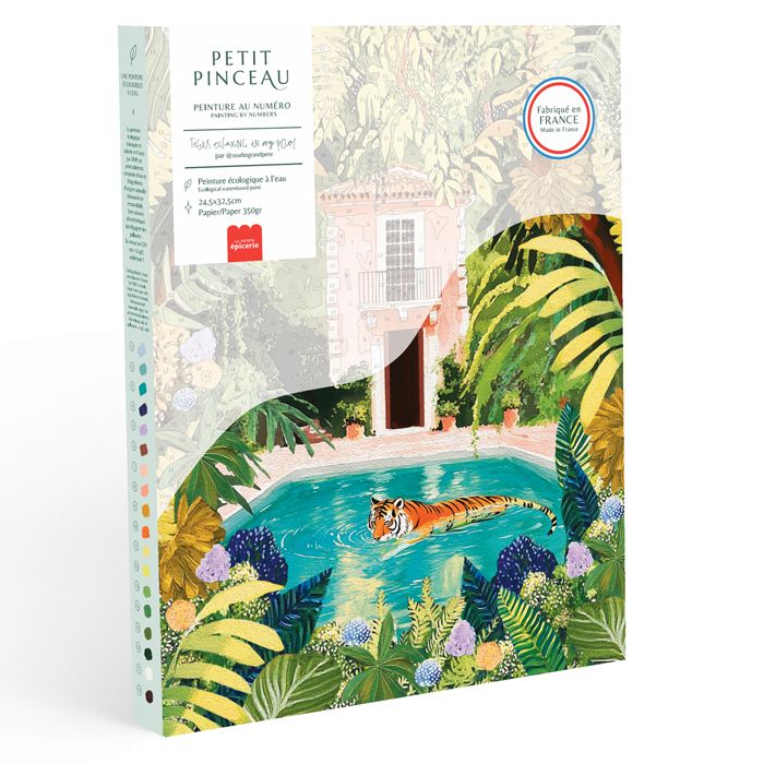 PEINTURE AU NUMERO TIGRE DANS MA PISCINE