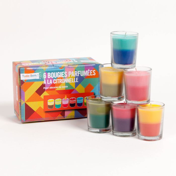 6 BOUGIES PARFUMEES CITRONNELLE