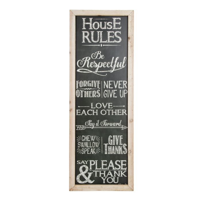 TABLEAU MURAL REGLES MAISON