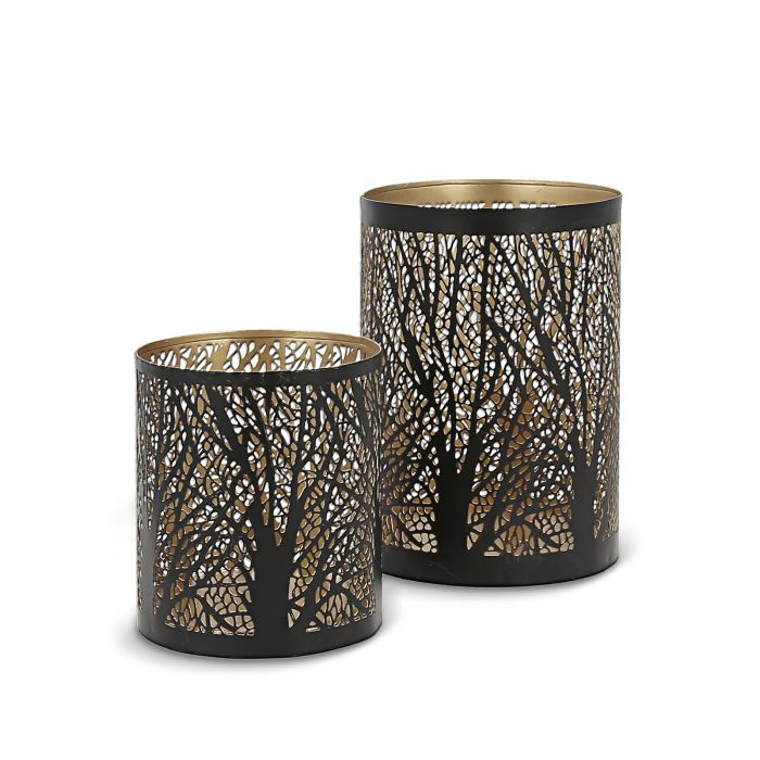 DUO PHOTOPHORES A L'OREE DU BOIS