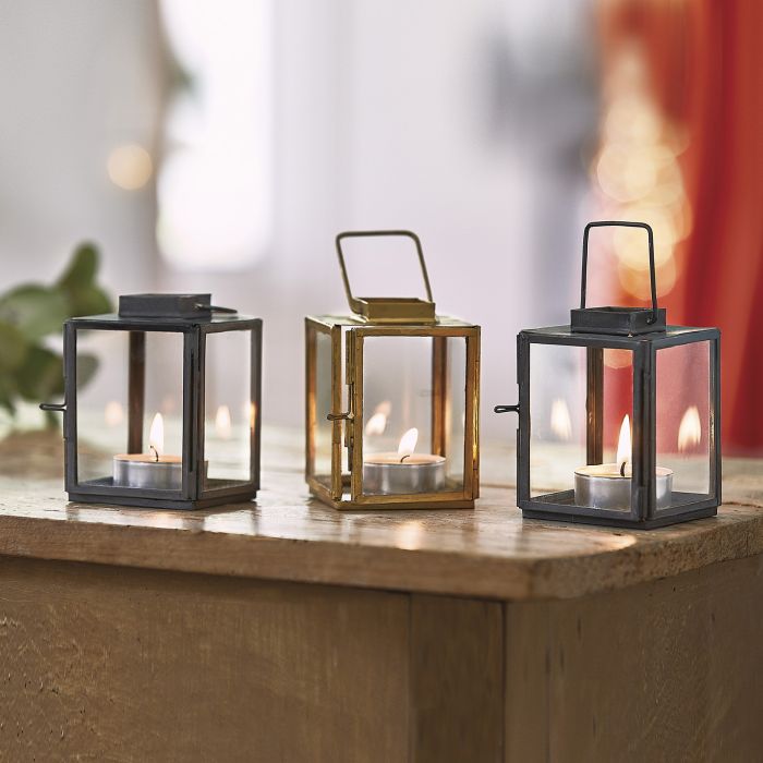 SET DE 3 PHOTOPHORES MINI LANTERNES