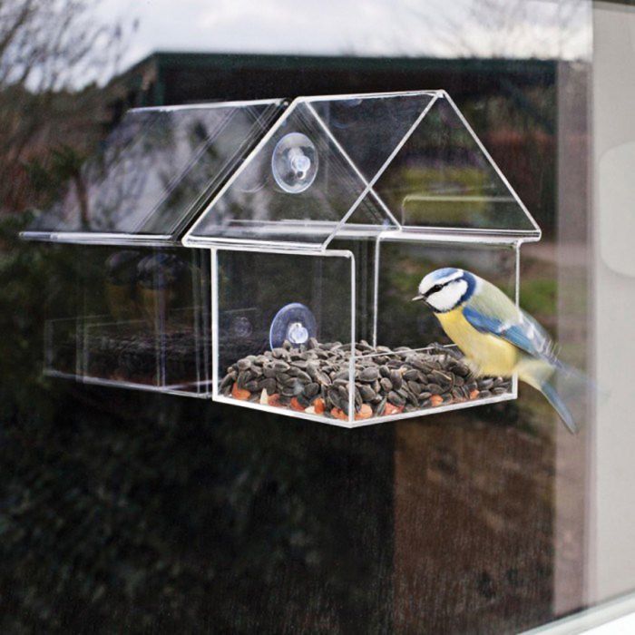 Mangeoire à oiseaux de fenêtre, Mangeoire à oiseaux bricolage, Maison en  bois pour oiseaux, Bricolage pour