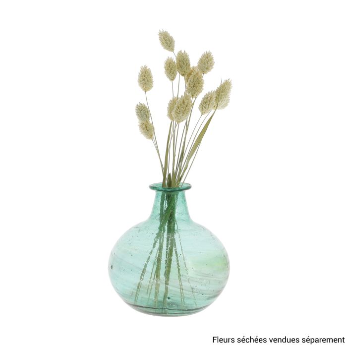 VASE EN VERRE RECYCLE SEA GREEN 12021
