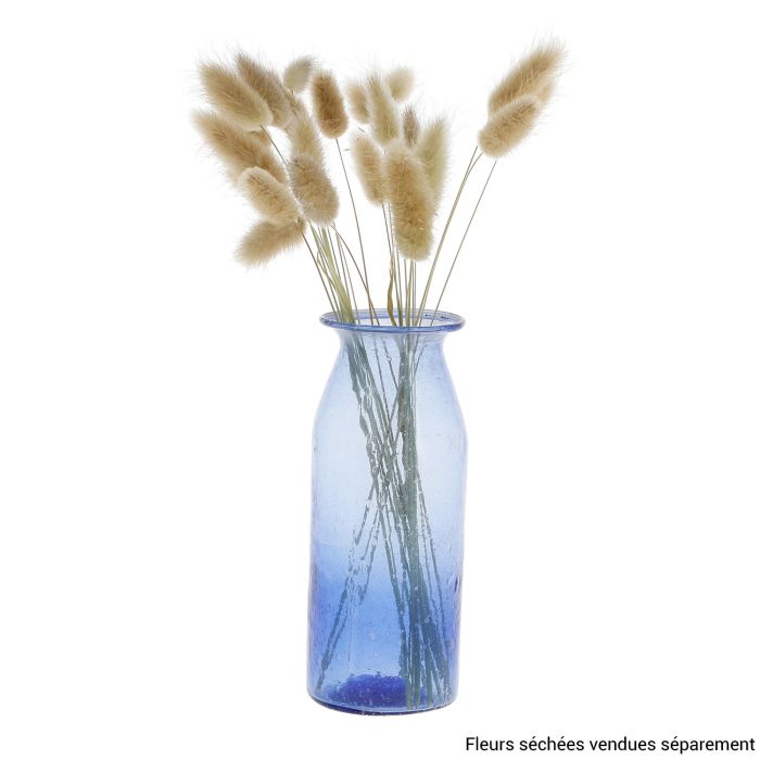 VASE EN VERRE RECYCLE LIGHT BLUE 12008