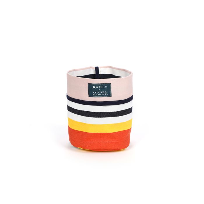 CORBEILLE TOILE COT BIO PAYS BASQUE