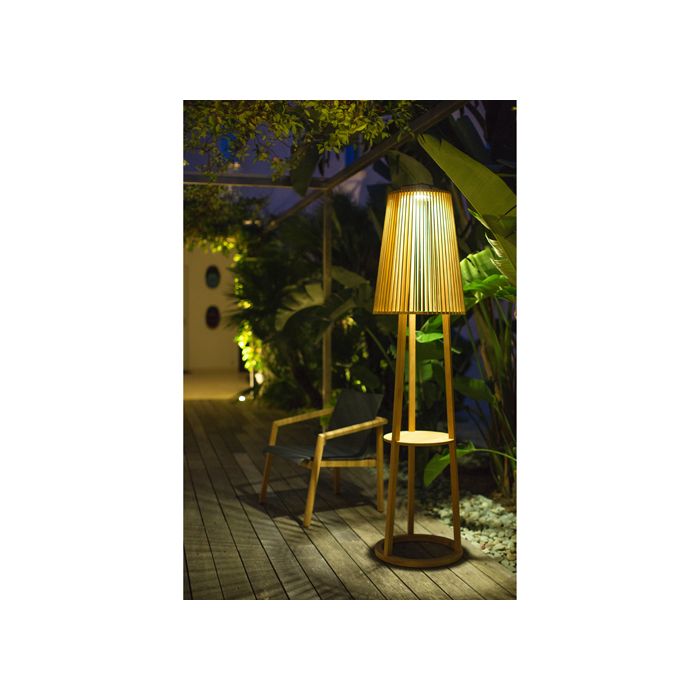 LAMPADAIRE SOLAIRE ET ELECTRIQUE TECK