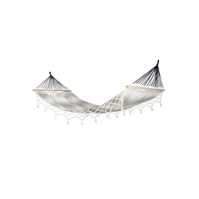 HAMAC BARRE FRANGES RAYURES 125CM