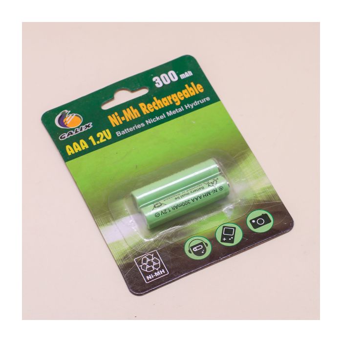 BLISTER 2 PILES AAA 300mAh RECHARGEABLES