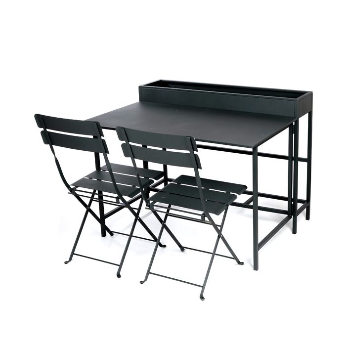 ENSEMBLE JARDIN BALCON NOIR
