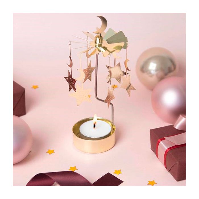 Carrousel De Bougie, Carrousel Rotatif Ange Pour Les Chauffe-Toilettes, Chandelle En Rotation En Métal Rotatif Rotatif Décoration De Thé