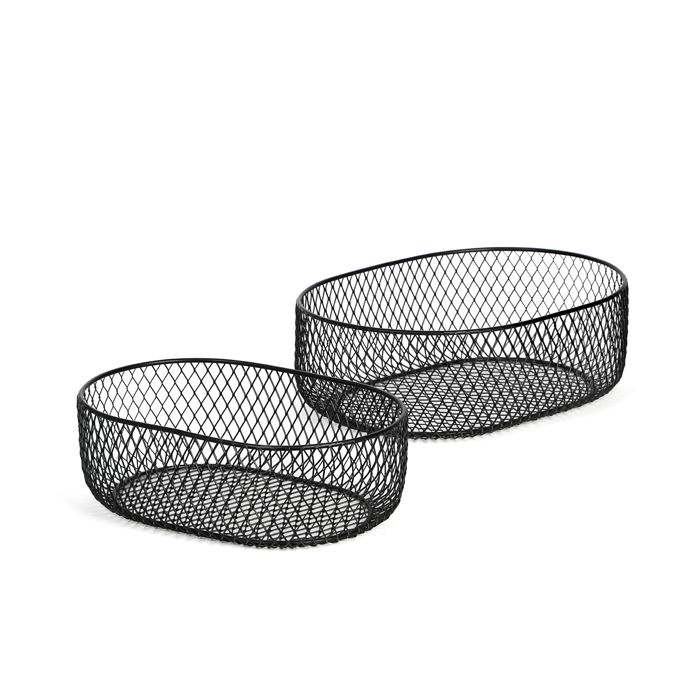 SET DE 2 CORBEILLES METAL