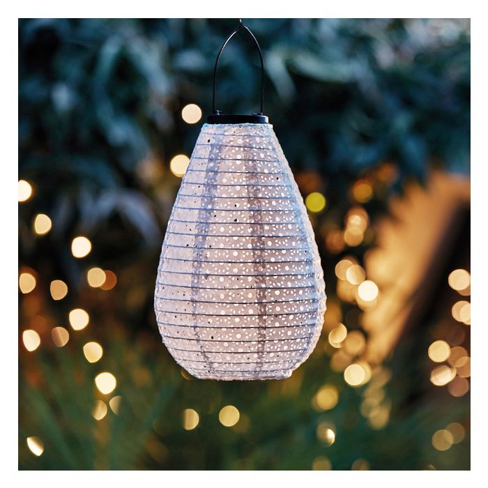 LAMPION SOLAIRE GOUTTE 29X20 BLANC EXT 2