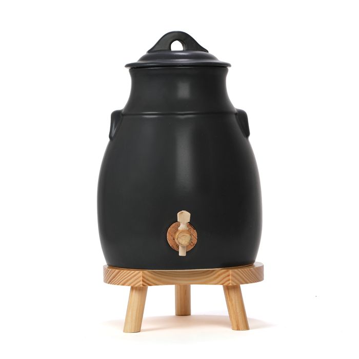 VINAIGRIER & SOCLE 3,5L GRIS FONCE