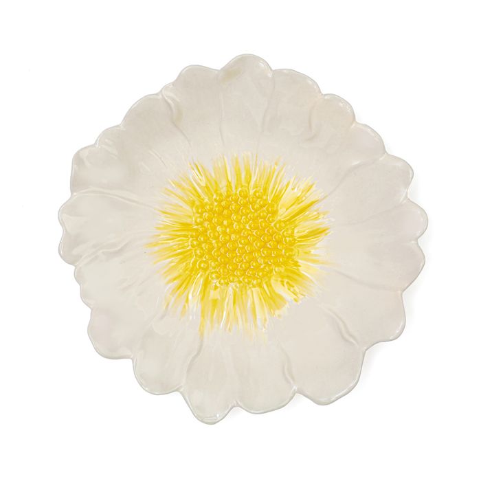 ASSIETTE TOURNESOL BLC JAUNE