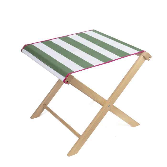 REPOSE PIEDS PLIANT VERT RAYE