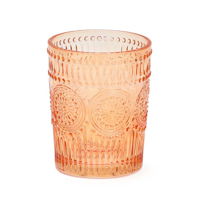 1 GOBELET EN VERRE ORANGE