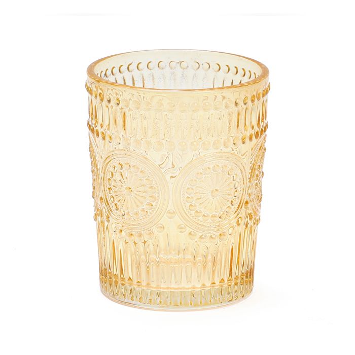 1 GOBELET EN VERRE JAUNE