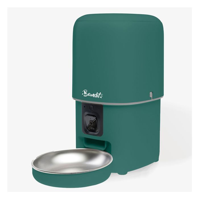 DISTRIBUTEUR DE CROQUETTES VERT