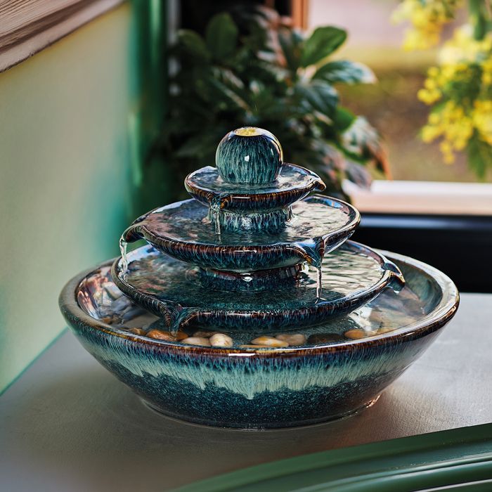 FONTAINE 4 ETAGES BLEU GRIS
