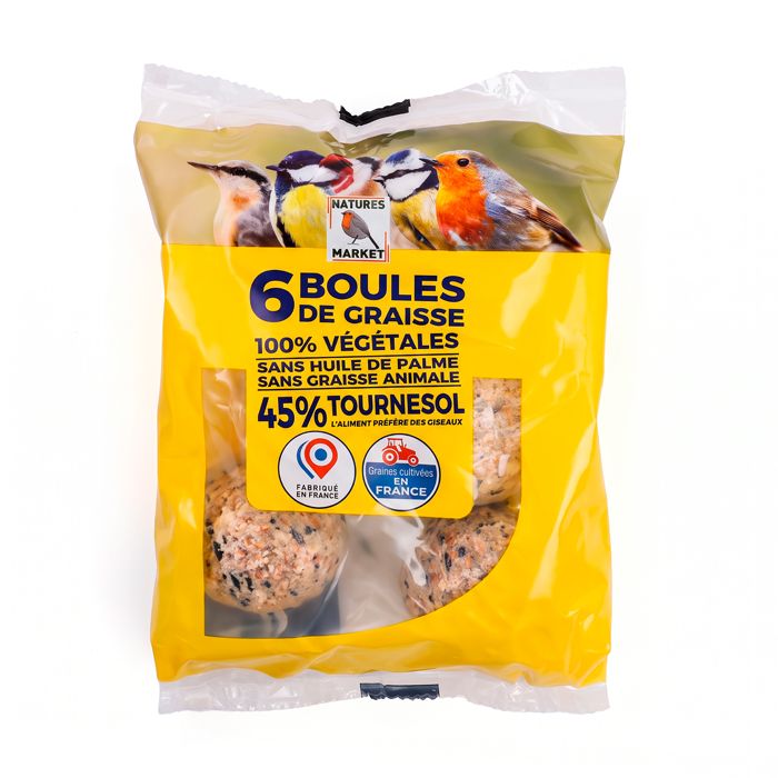 SACHET 6 BOULES DE GRAISSE VEGE