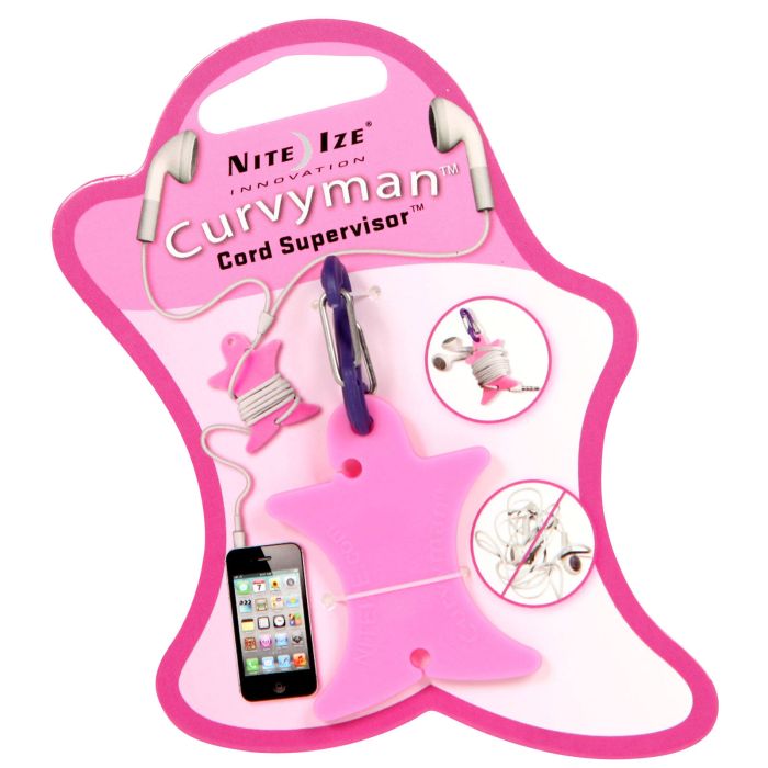 CLIP ENROULEUR CABLE ECOUTEUR ROSE