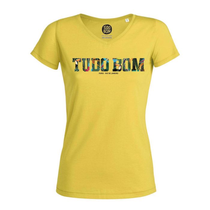 T-SHIRT TUDO BOM JAUNE T.M