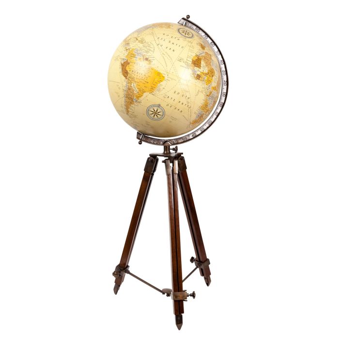 GLOBE ANCIEN REPLIQUE TREPIED