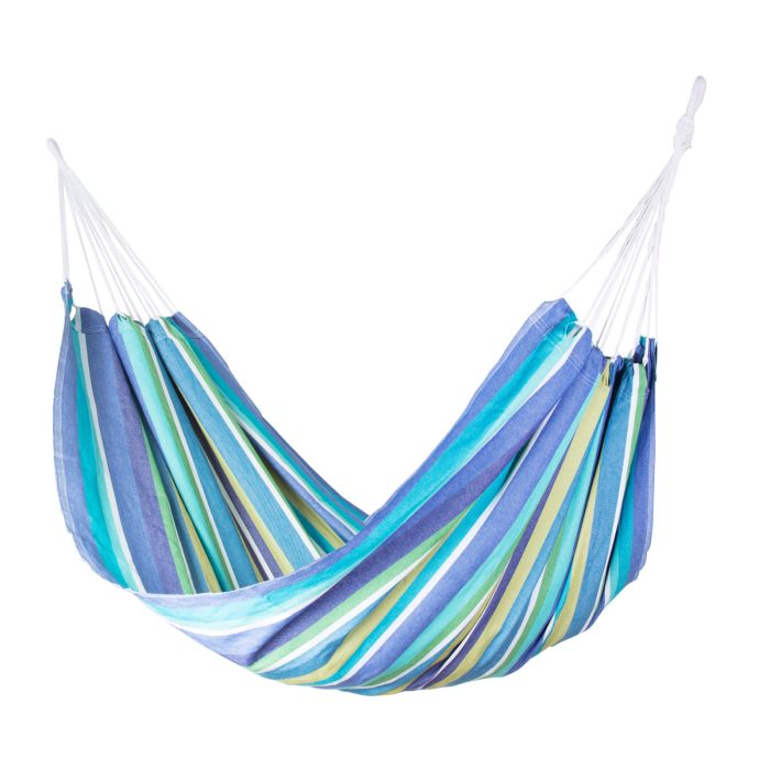 HAMAC SIMPLE BAYADERE BLEU-VERT