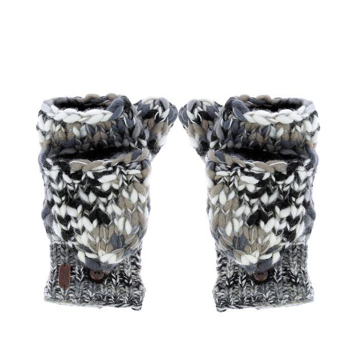 MOUFLES MITAINE CHINE NOIR/BLANC