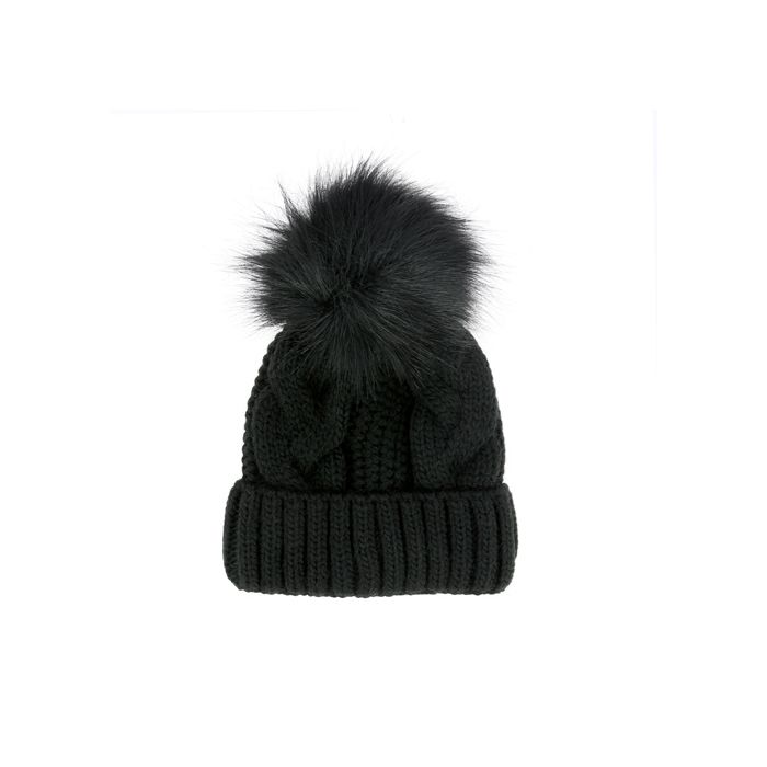 BONNET POMPON NOIR